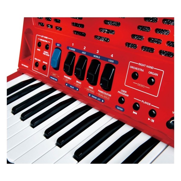 Roland FR-1X Piano-Type V-Accordion, Red with Bag 4