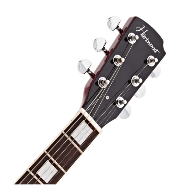Hartwood Revival Vibrato Semi Acoustic Guitar, Cherry Red