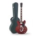 Hartwood Revival Vibrato Semi Acoustic Guitar & Hard Case, Cherry Red