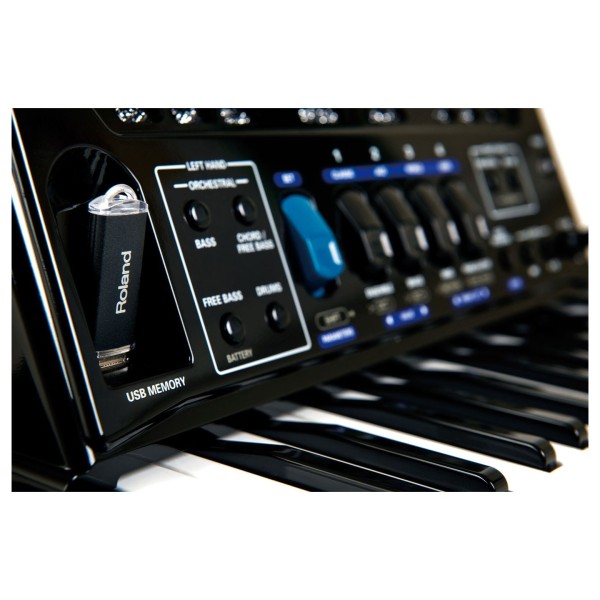 Roland FR-1X Piano-Type V-Accordion, Black with Bag 9