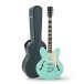 Hartwood Revival Vibrato Semi Acoustic Guitar & Hard Case, Jade Green