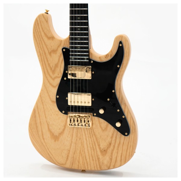 Jamstik Deluxe MIDI Guitar and Hard Case, Natural Wood with Black Pick Guard - Body