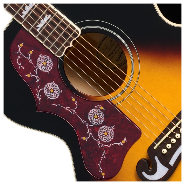 Epiphone J-200 Studio Left Handed, Vintage Sunburst - soundhole