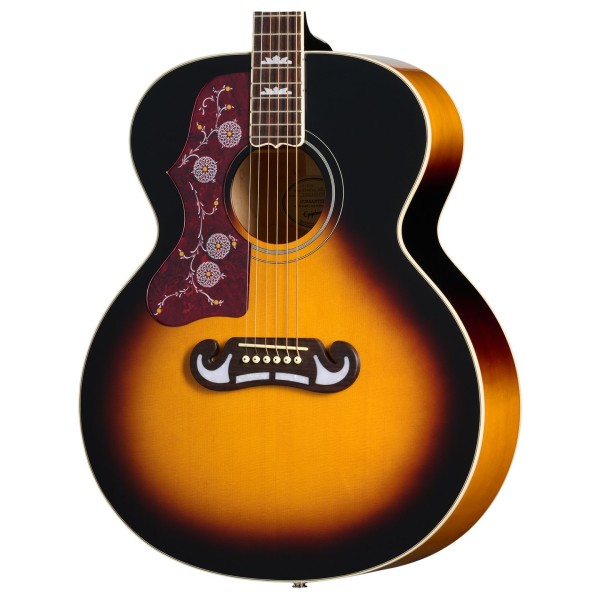 Epiphone J-200 Studio Left Handed, Vintage Sunburst - body