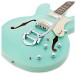 Hartwood Revival Vibrato Semi Acoustic Guitar & Hard Case, Jade Green