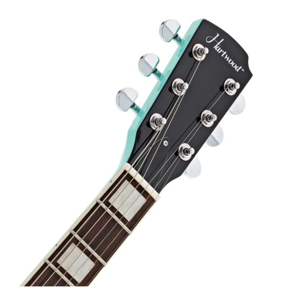 Hartwood Revival Vibrato Semi Acoustic Guitar & Hard Case, Jade Green
