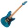 Jamstik Deluxe MIDI Guitar and Hard Shell Case, Ocean Burst with Black Pick Guard - Main Angled