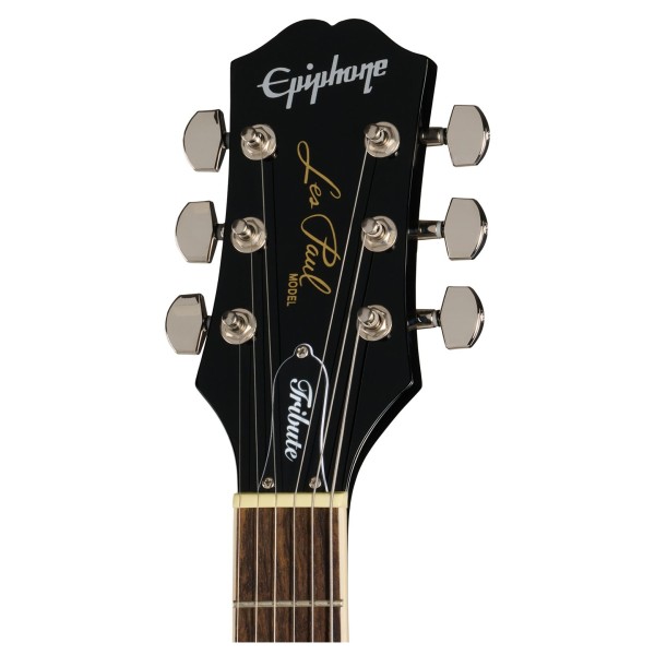 Epiphone Les Paul Tribute Plus Left Handed, Ebony Burst - headstock