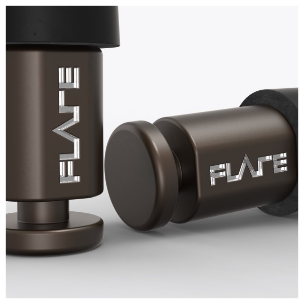 Flare Audio Isolate Bronze Aluminium Ear Plugs - Up Close