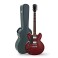 Hartwood Revival Vibrato Semi Acoustic Guitar, Cherry Red