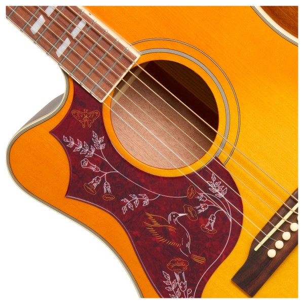 Epiphone Hummingbird Studio EC Left Handed, Heritage Cherry Sunburst - soundhole
