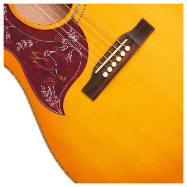 Epiphone Hummingbird Studio EC Left Handed, Heritage Cherry Sunburst - bridge