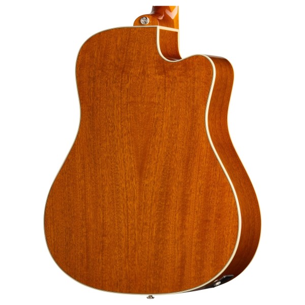Epiphone Hummingbird Studio EC Left Handed, Heritage Cherry Sunburst - back of body