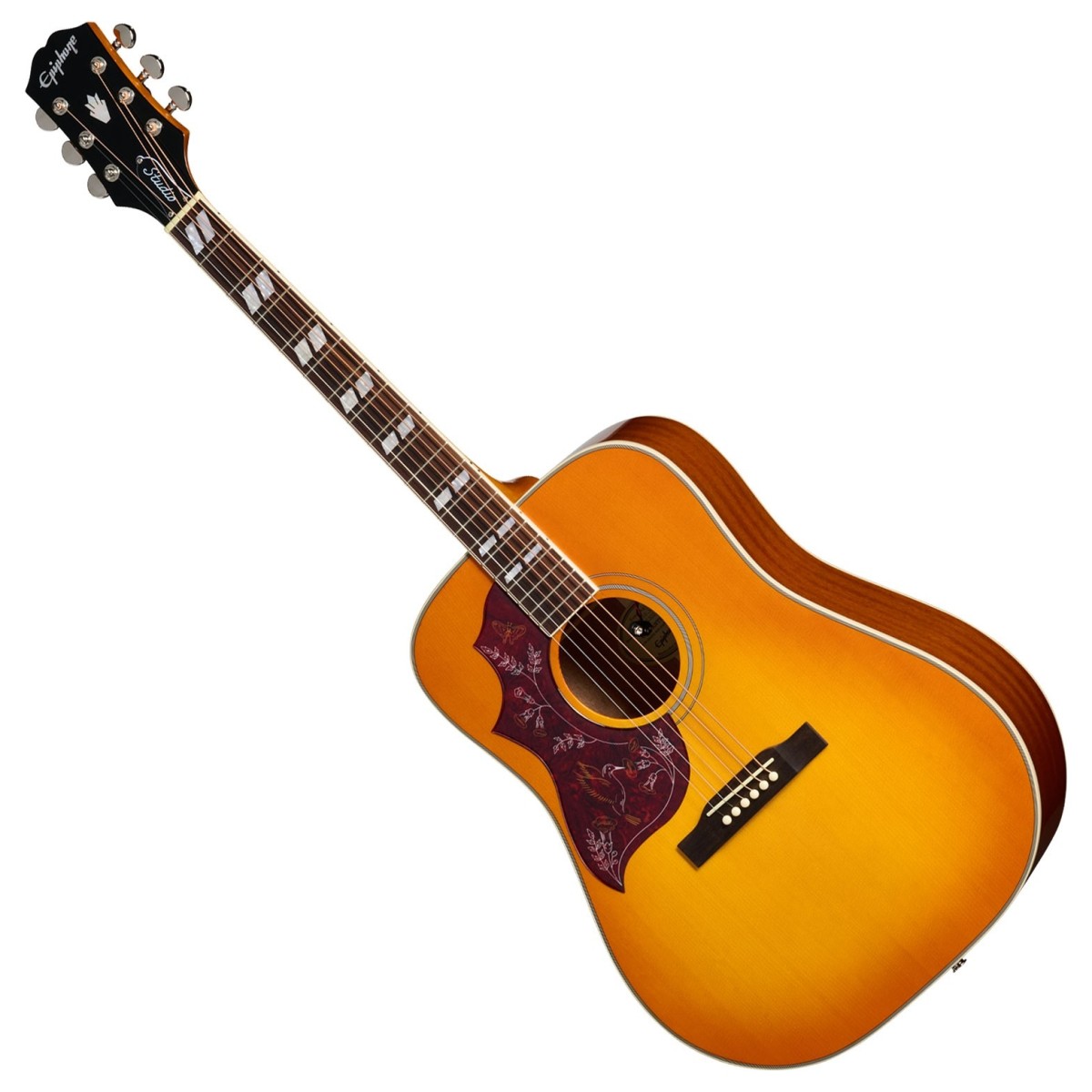 Click to view product details and reviews for Epiphone Hummingbird Studio Left Handed Heritage Cherry Sunburst.