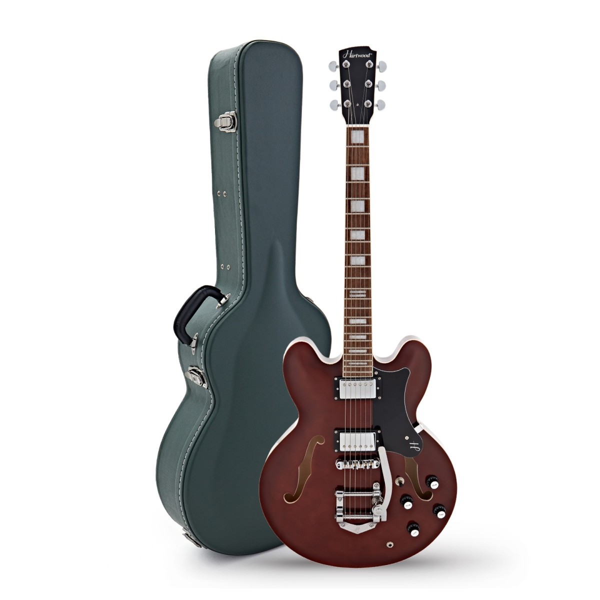 Click to view product details and reviews for Hartwood Revival Legend Tr Semi Acoustic Guitar Hard Case Walnut.