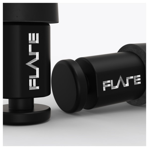 Flare Audio Isolate Onyx Aluminium Ear Plugs - Up Close