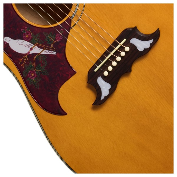 Epiphone Dove Studio Left Handed, Natural - bridge