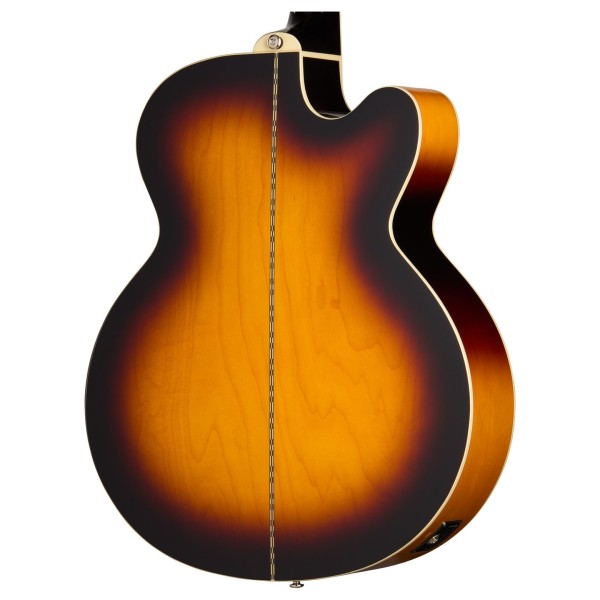 Epiphone J-200 Studio EC Left Handed, Vintage Sunburst - back of body