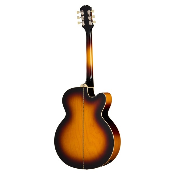 Epiphone J-200 Studio EC Left Handed, Vintage Sunburst - back