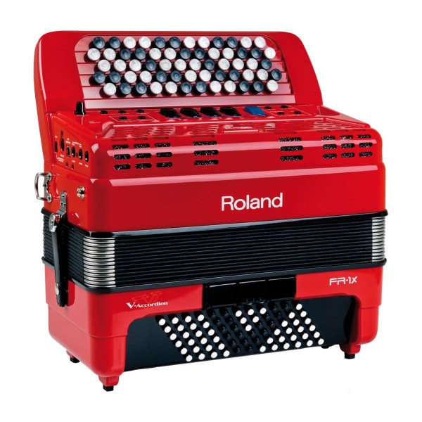Roland FR-1XB Compact Button Type V-Accordion with Speakers, Red with Bag 3