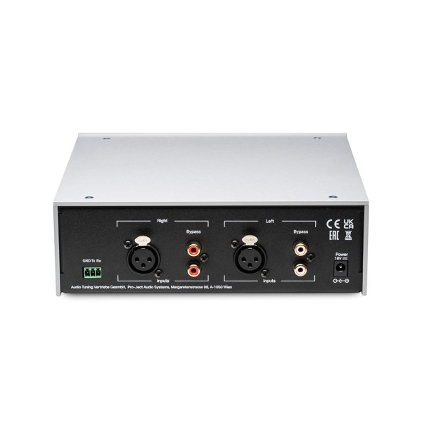 Pro-Ject Head Box DS3 B Headphone Amplifier, Silver rear 