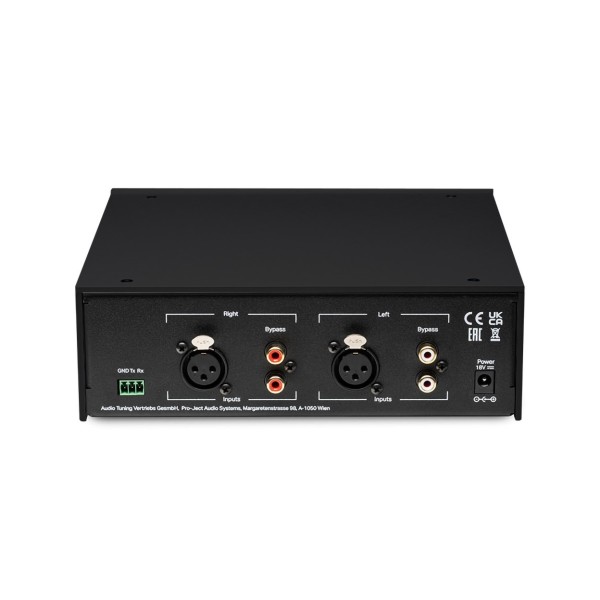 Pro-Ject Head Box DS3 B Headphone Amplifier, Black rear 