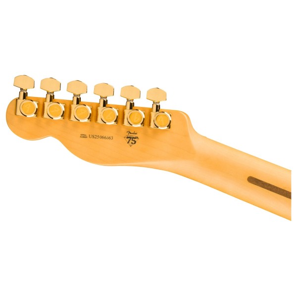 Fender 75th Anniversary American Professional II Custom Telecaster MN, 2-Color Sunburst - back of headstock