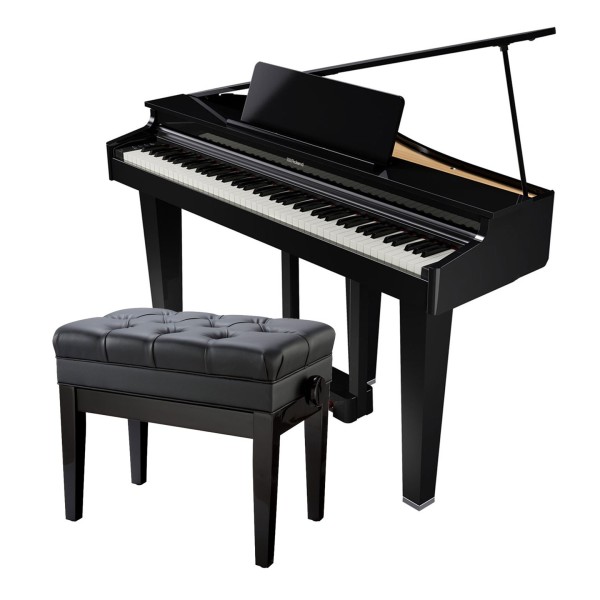 Roland GP-3 Compact Digital Grand Piano, Polished Ebony with Matching Bench 1