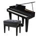 Roland GP-3 Compact Digital Grand Piano, Polished Ebony with Matching Bench 1