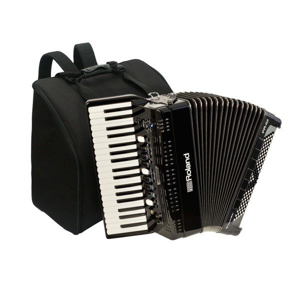 Roland FR-4X V-Accordion with Keyboard, Black with Bag 1