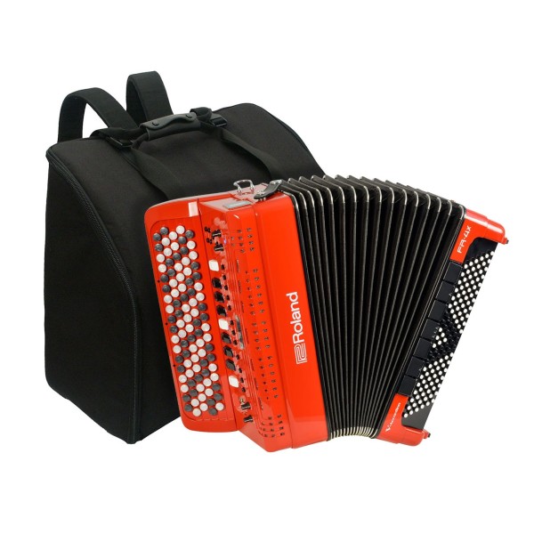 Roland FR-4XB V-Accordion with Buttons, Red with Bag at Gear4music