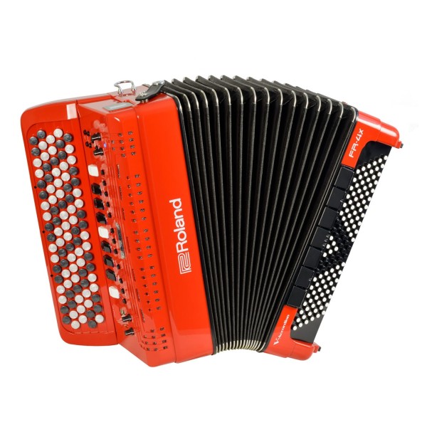 Roland FR-4XB V-Accordion with Buttons, Red with Bag 2