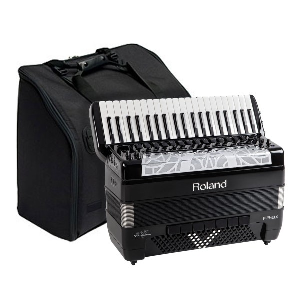 Roland FR-8X V-Accordion, Piano-Type, Black with Bag 1