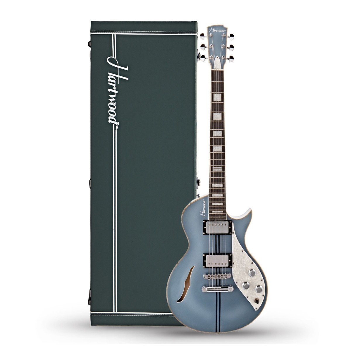 Click to view product details and reviews for Hartwood Speedway Electric Guitar Hard Case Blue Suede.