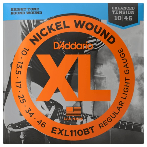 DAddario EXL110BT Nickel Wound, Balanced Tension Regular Light, 10-46