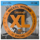 D'Addario EXL140 Cordes en nickel pour guitare &eacute;lectrique, Light Top/Heavy Bottom, 10-52