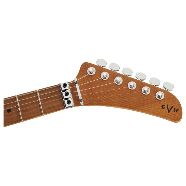 EVH 5150 Series Deluxe QM, Baked Maple, Pacific Drift - headstock