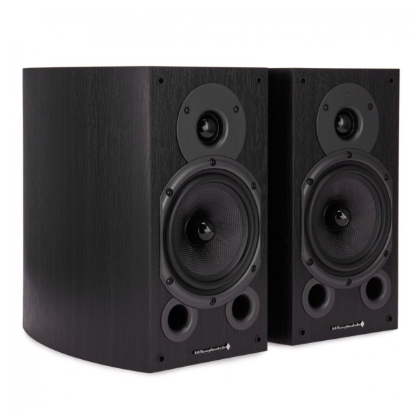 Wharfedale Diamond 9.1 Speakers with Stands, Black - Speaker close-up, front