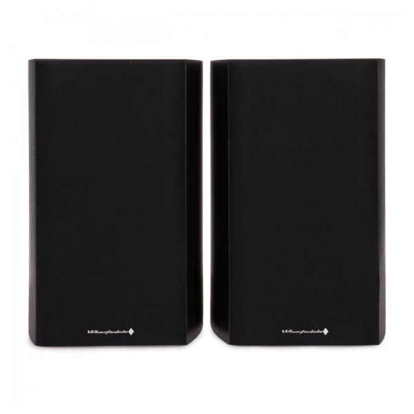 Wharfedale Diamond 9.1 Speakers with Stands, Black - Speaker close-up, front with grille