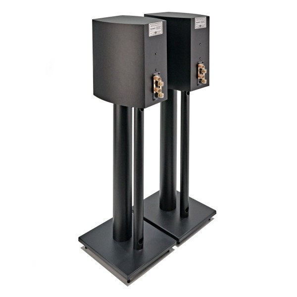 Wharfedale Diamond 9.1 Speakers with Stands, Carbon - Angled, rear view