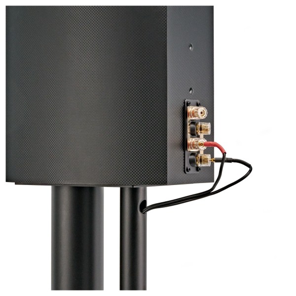 Wharfedale Diamond 9.1 Speakers with Stands, Carbon - Close-up, speaker cable management top