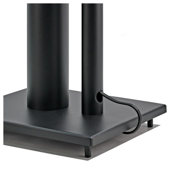 Wharfedale Diamond 9.1 Speakers with Stands, Carbon - Close-up, speaker cable management, bottom