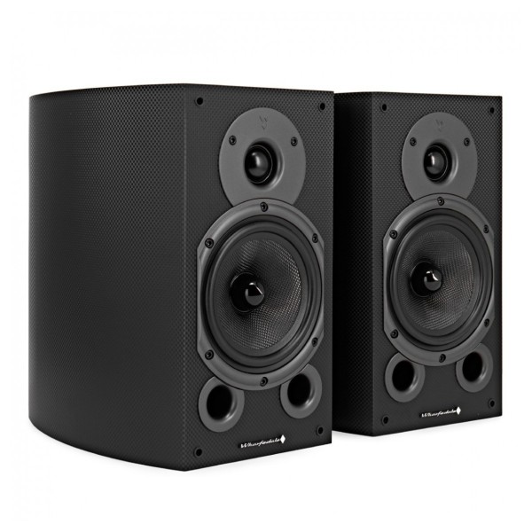 Wharfedale Diamond 9.1 Speakers with Stands, Carbon - Speaker, front angled