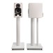 Wharfedale Diamond 9.1 Speakers with Stands, White - Front and side view