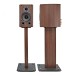 Wharfedale Diamond 9.1 Speakers with Stands, Walnut - Front and side view