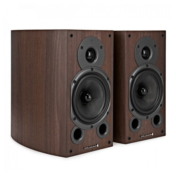 Wharfedale Diamond 9.1 Speakers with Stands, Walnut - Speaker, front view