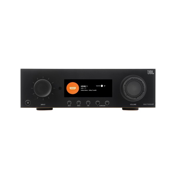 JBL MA710HP 7.2 Channel 8K High Performance AV Receiver, Black - Front flat
