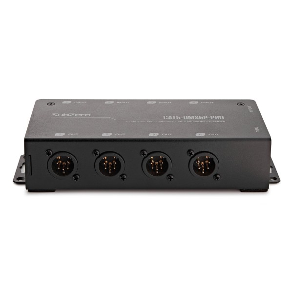 SubZero 4 Channel Pro 5-Pin DMX Cable Network Extender