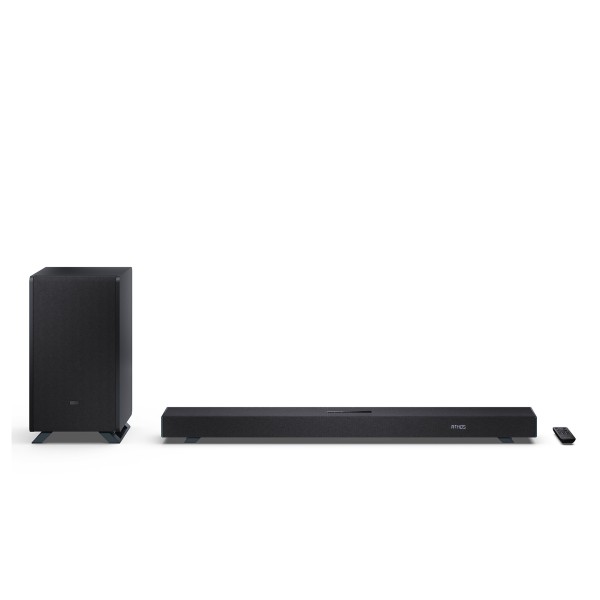 Sharp Q Range Soundbar 3.1.2 Channel Soundbar with Wireless Subwoofer, Black 