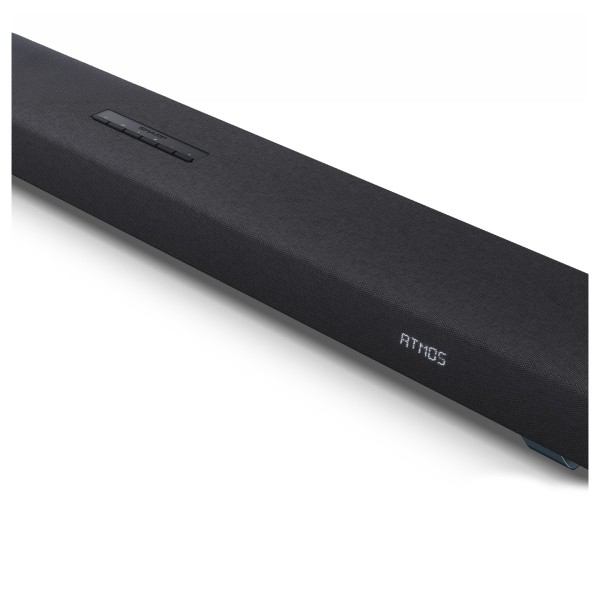Sharp Q Range Soundbar 3.1.2 Channel Soundbar with Wireless Subwoofer, Black bar buttons 